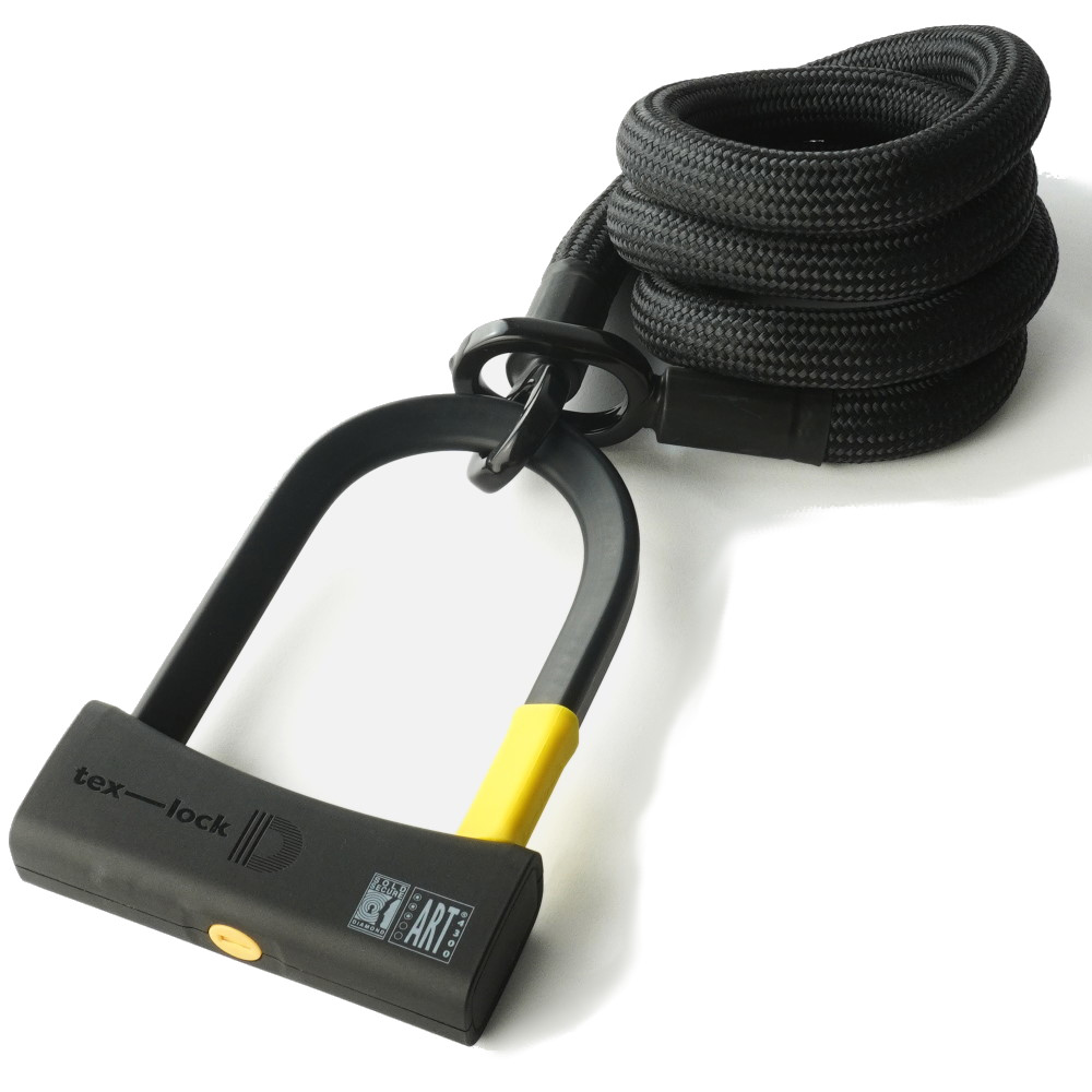 tex–lock Antivol U - eyelet inkl. D-Lock - 160 cm - onyx black tex–lock Antivol U - eyelet inkl. D-Lock - 160 cm - onyx black